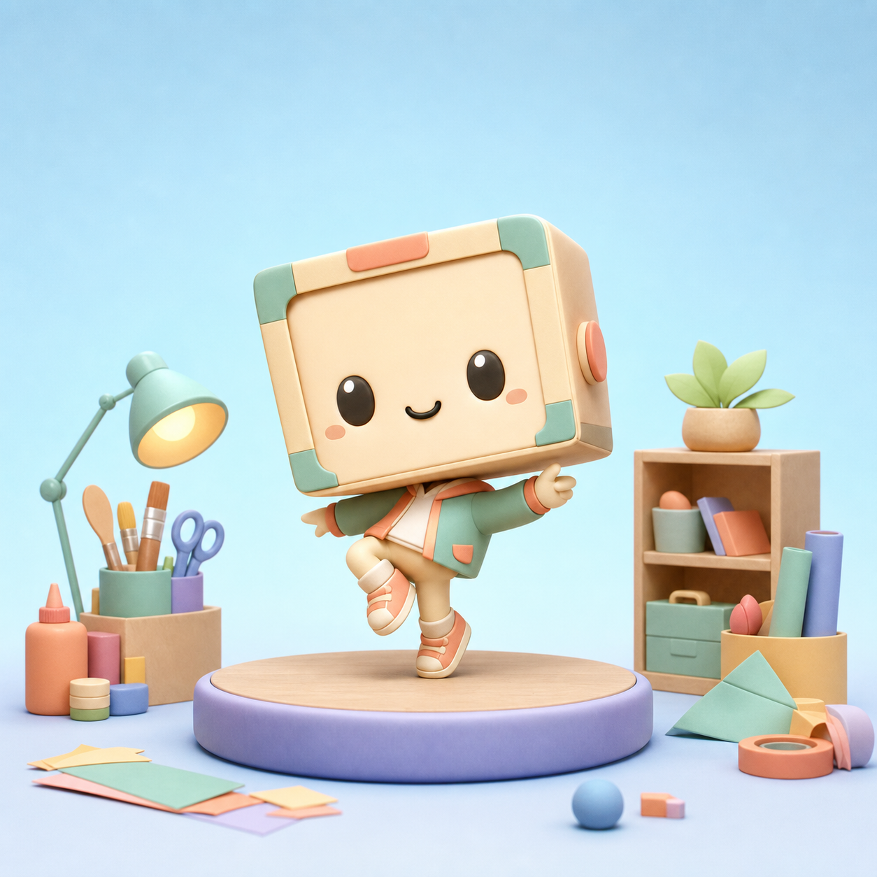 Box-head dancer 3