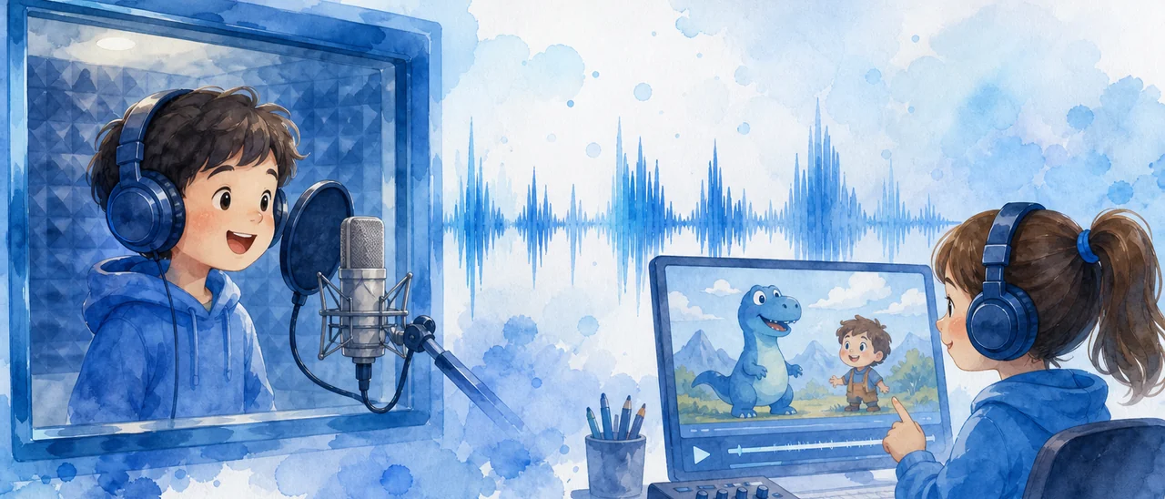 A dubbing booth built for kids