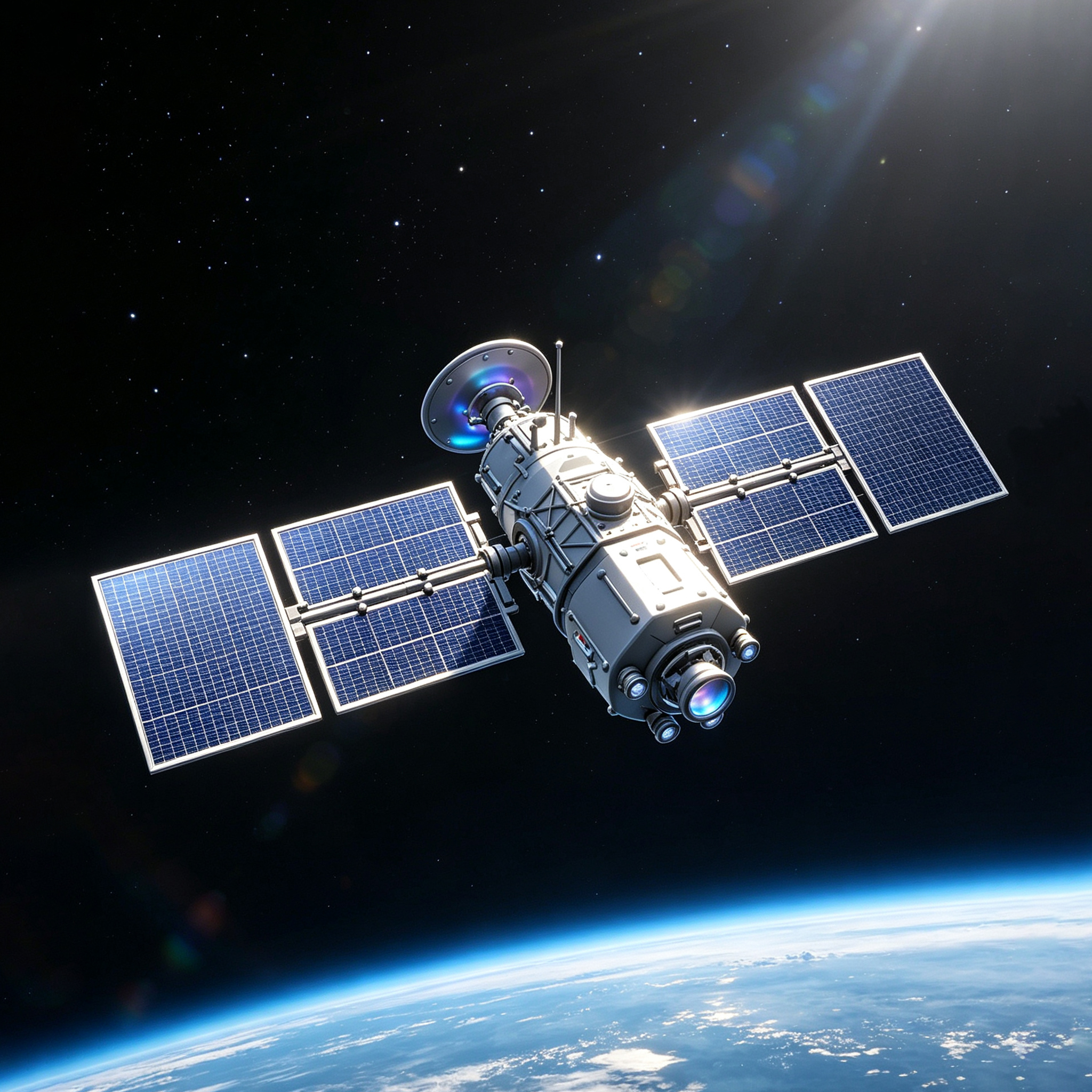Deep space orbit communication relay satellite