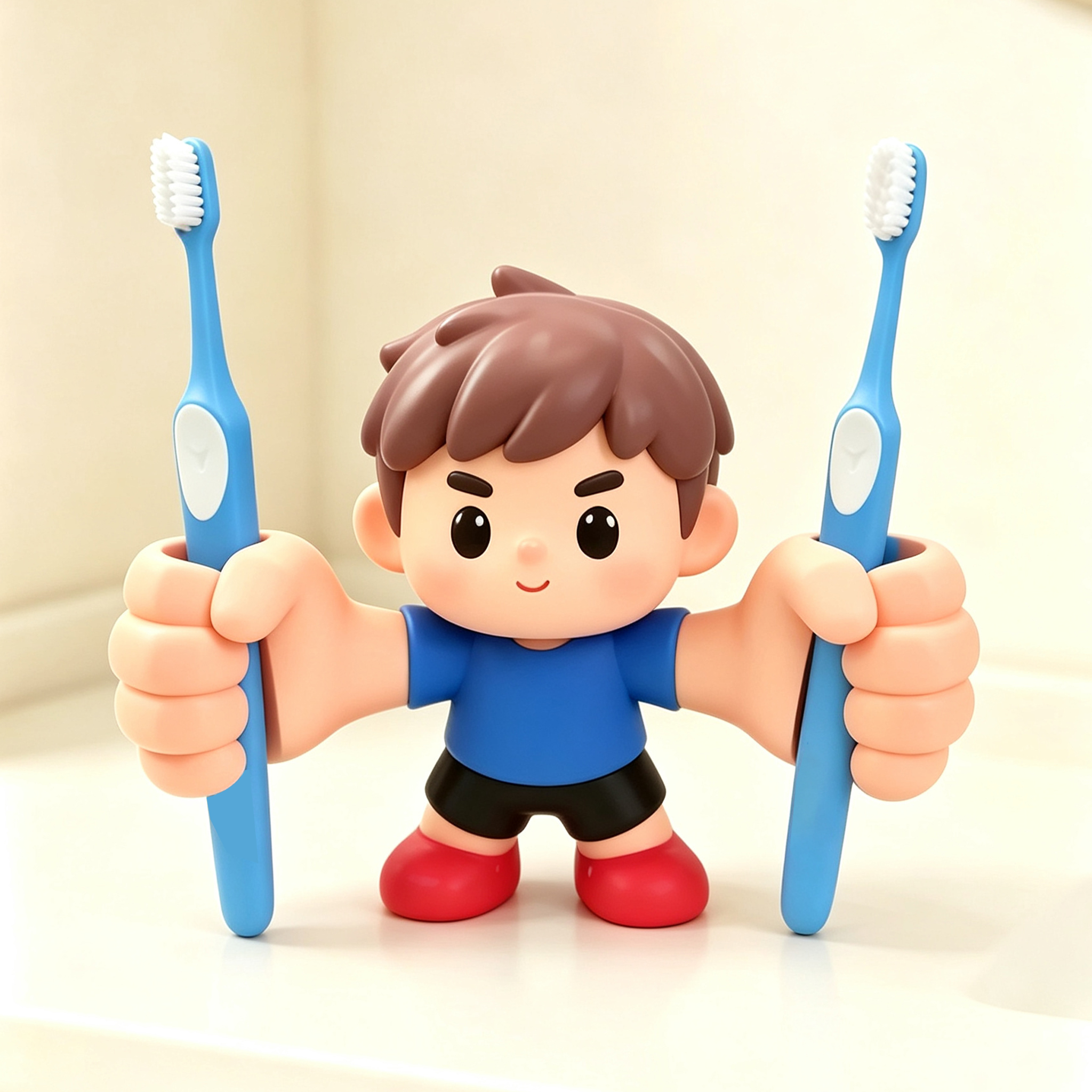 My strongman 3D printed toothbrush holder