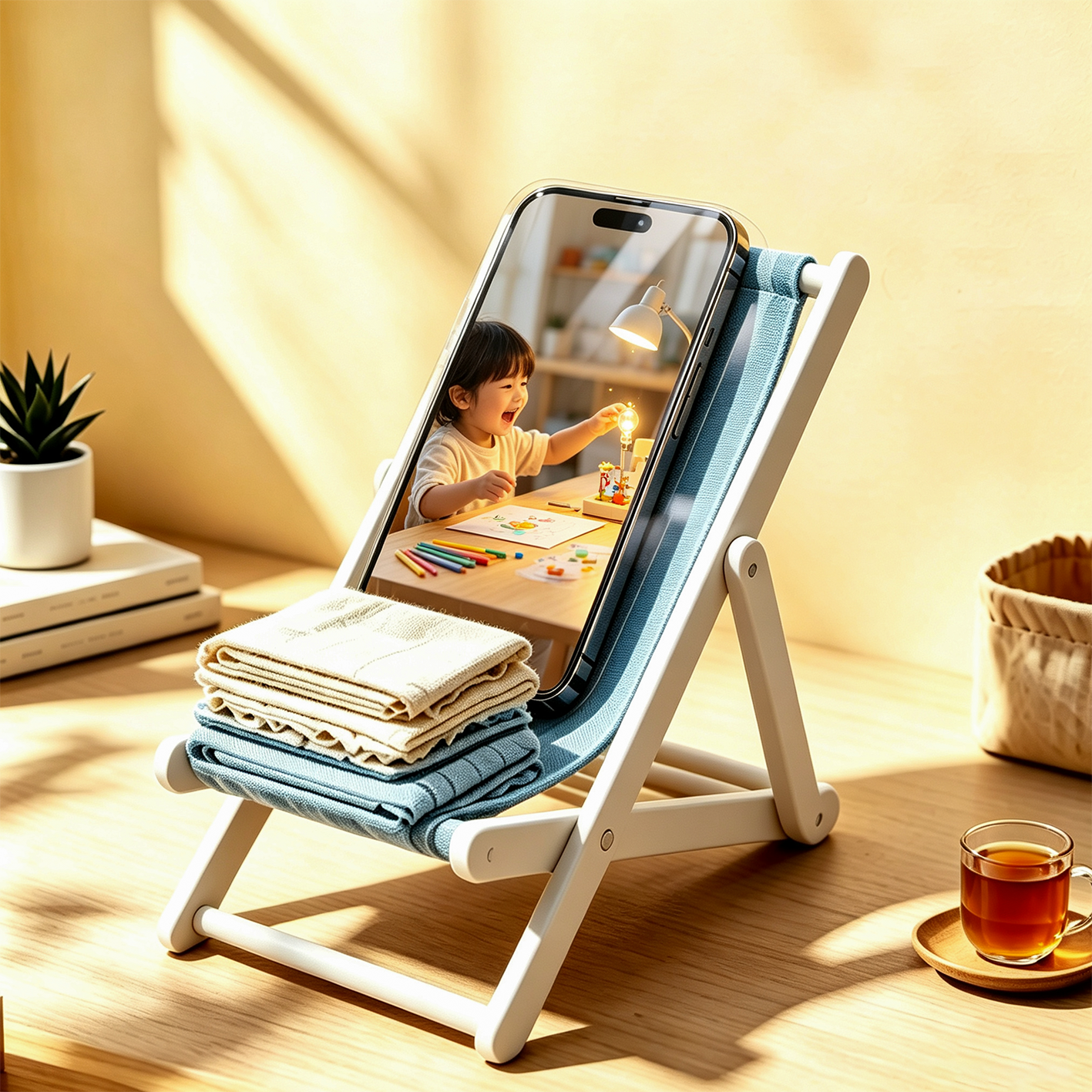 Desktop lounge chair for mom