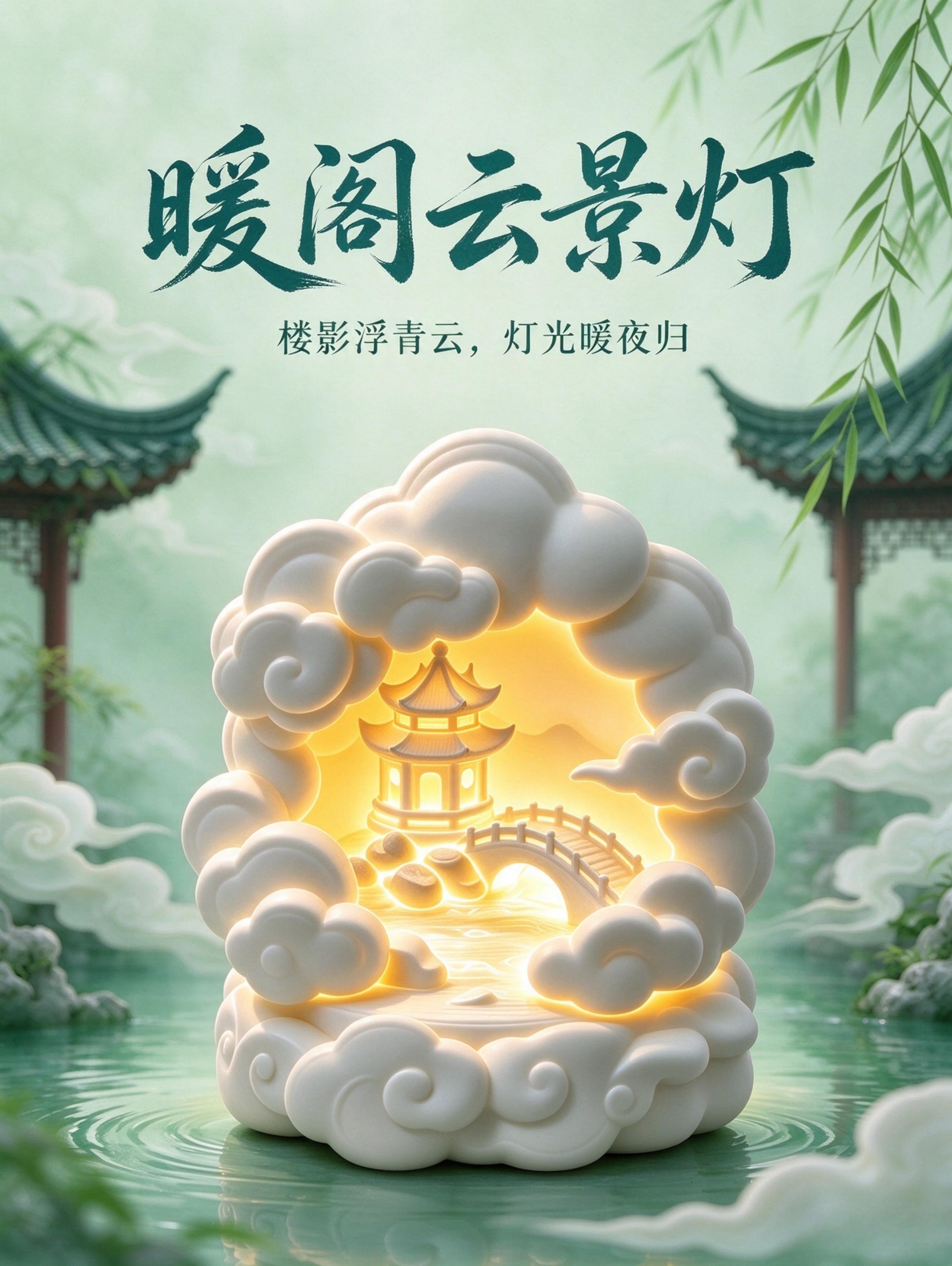 暖阁云景灯